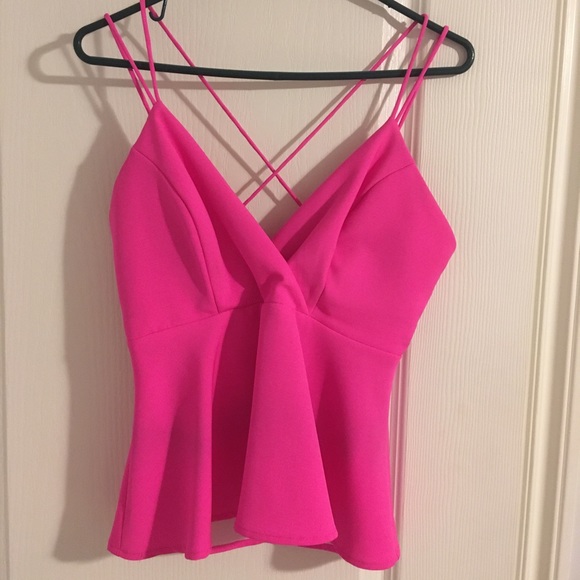 Bright Pink Peplum Top! - Picture 1 of 3